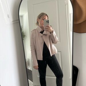 Pink faux leather jacket